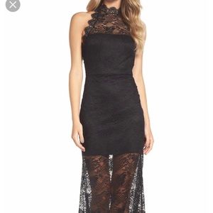 Ali and Jay black lace gown